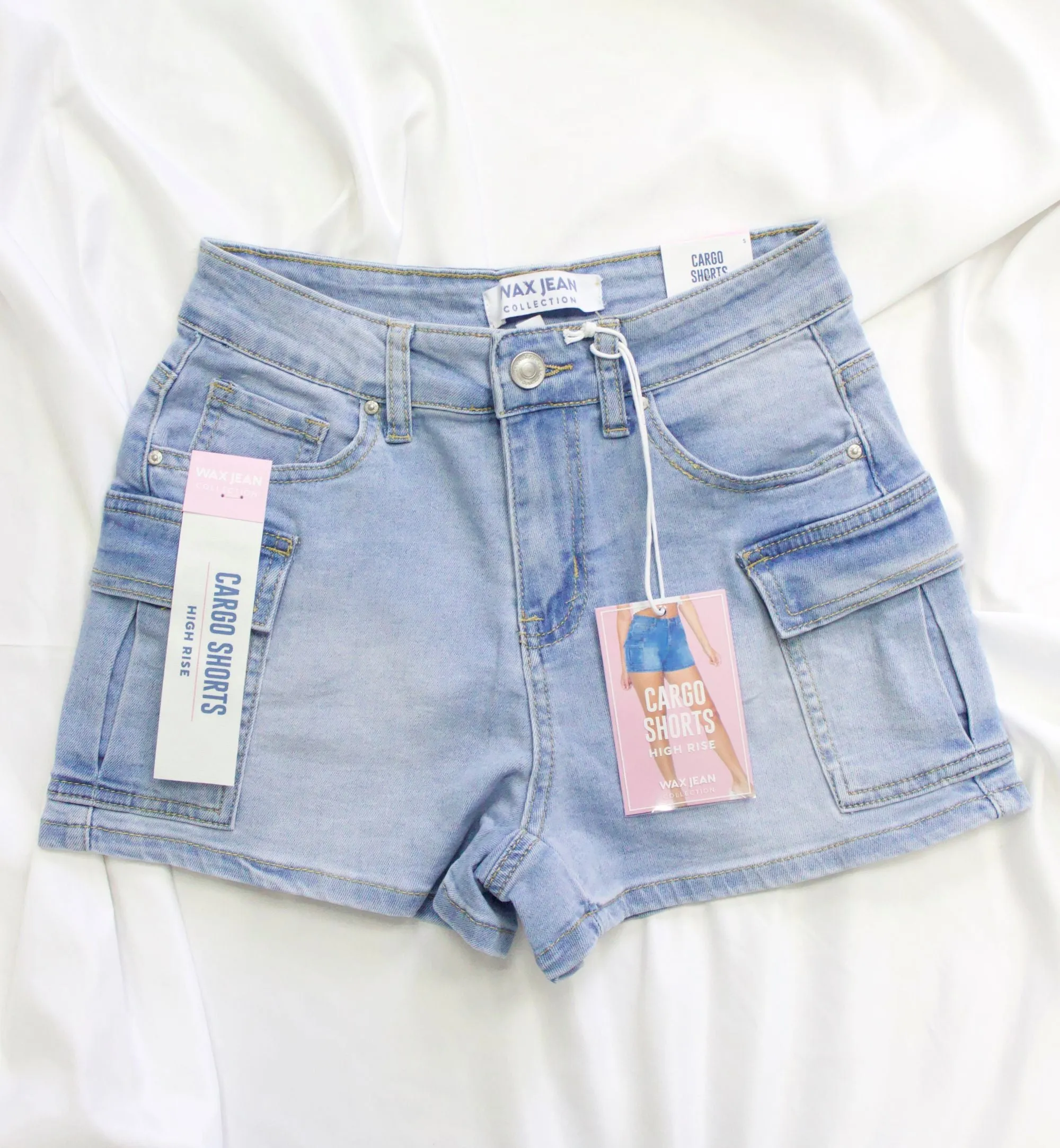 SHORTS DE MEZCLILLA ESTILO CARGO 90353