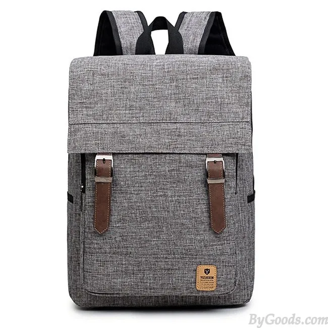 Simple British Style Travel Rucksack Canvas Large School Backpack