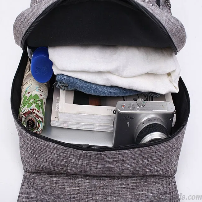 Simple British Style Travel Rucksack Canvas Large School Backpack