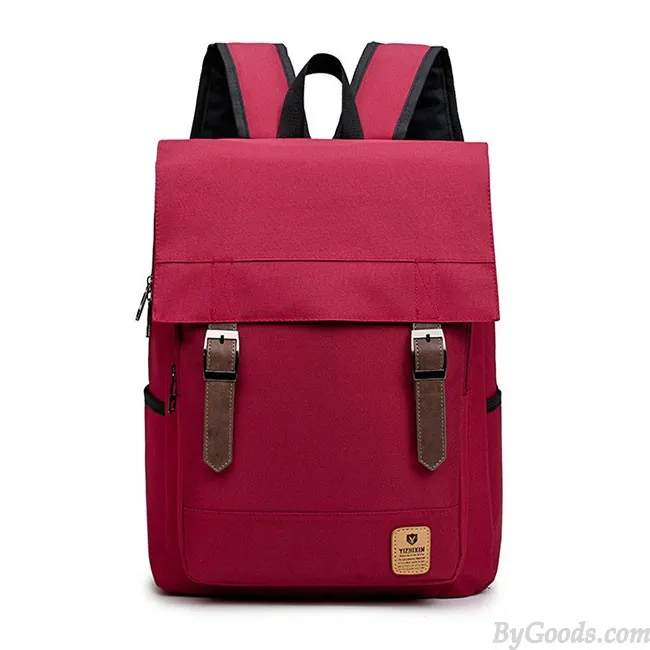 Simple British Style Travel Rucksack Canvas Large School Backpack