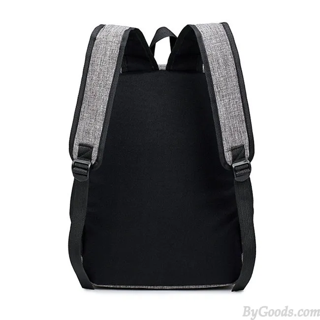 Simple British Style Travel Rucksack Canvas Large School Backpack