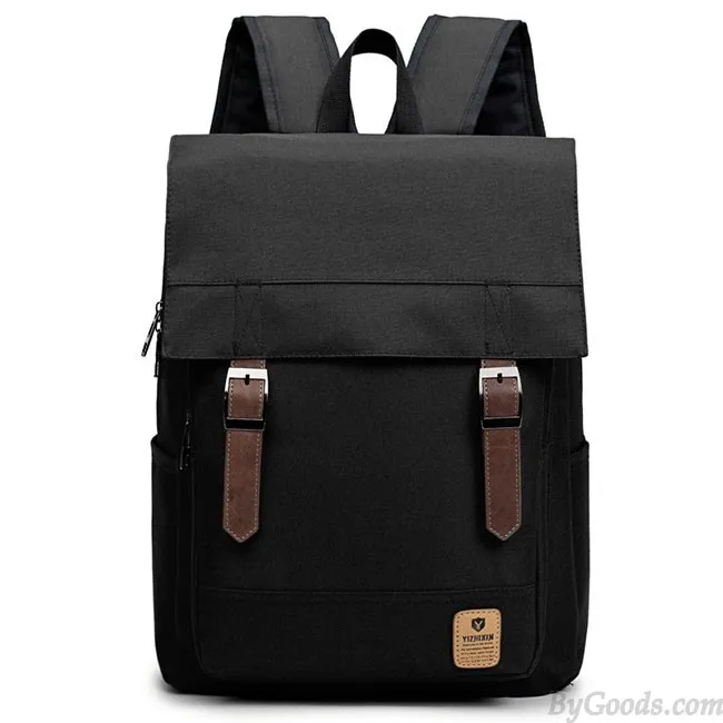 Simple British Style Travel Rucksack Canvas Large School Backpack