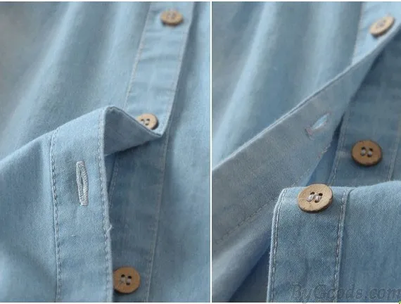 Sweet Fresh Loose Lace Denim Shirt