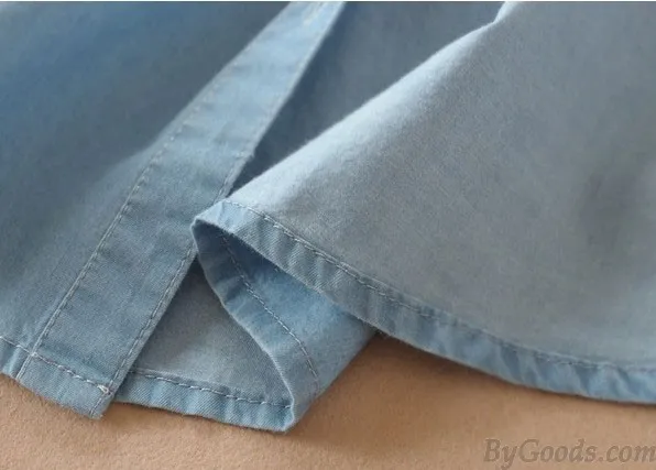 Sweet Fresh Loose Lace Denim Shirt