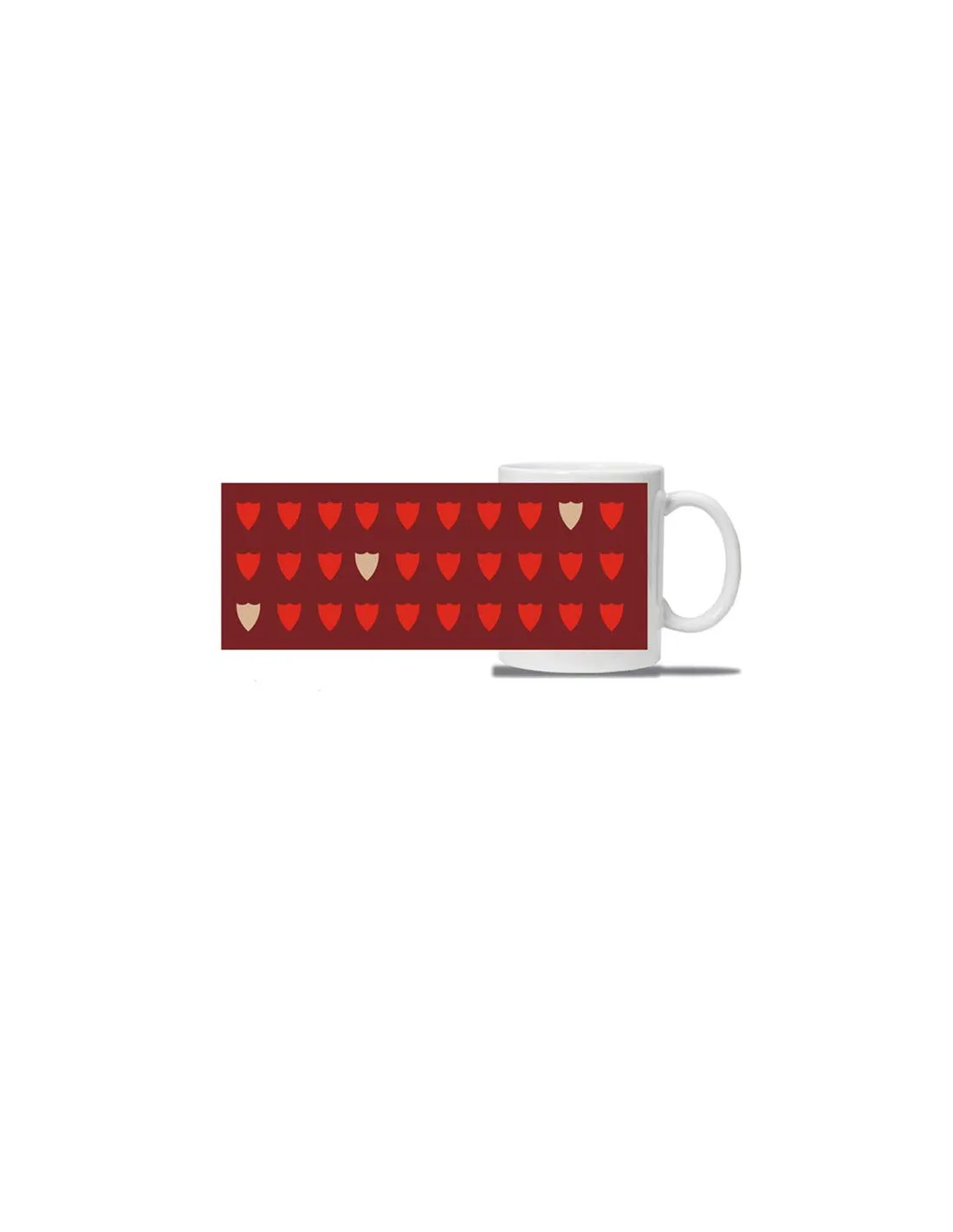 Taza porcelana Sevilla FC formato mini escudos caja regalo