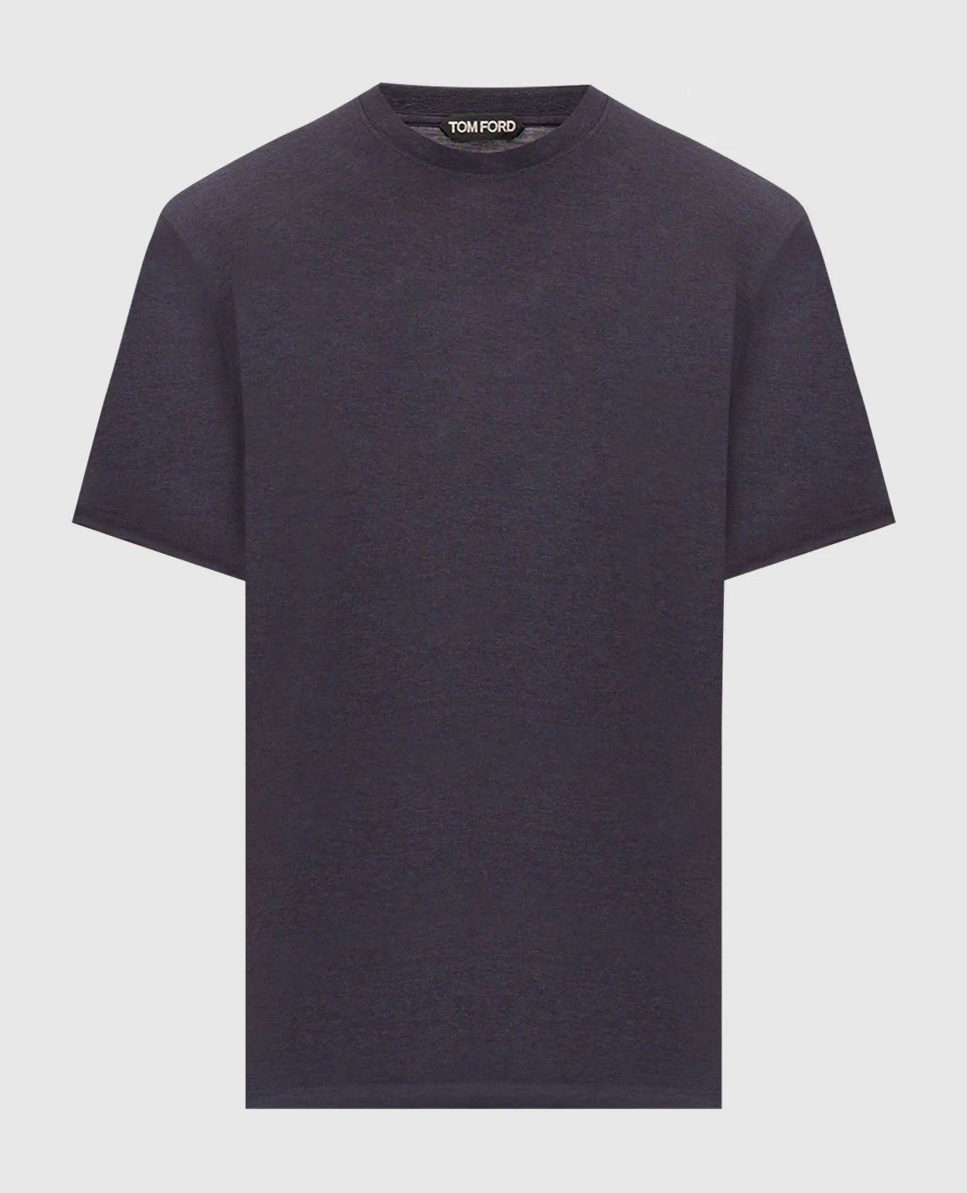 TOM FORD BLUE TSHIRT WITH LOGO EMBROIDERY