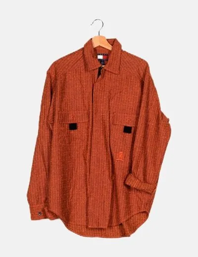 Tommy Hilfiger Sobrecamisa naranja jaspeada