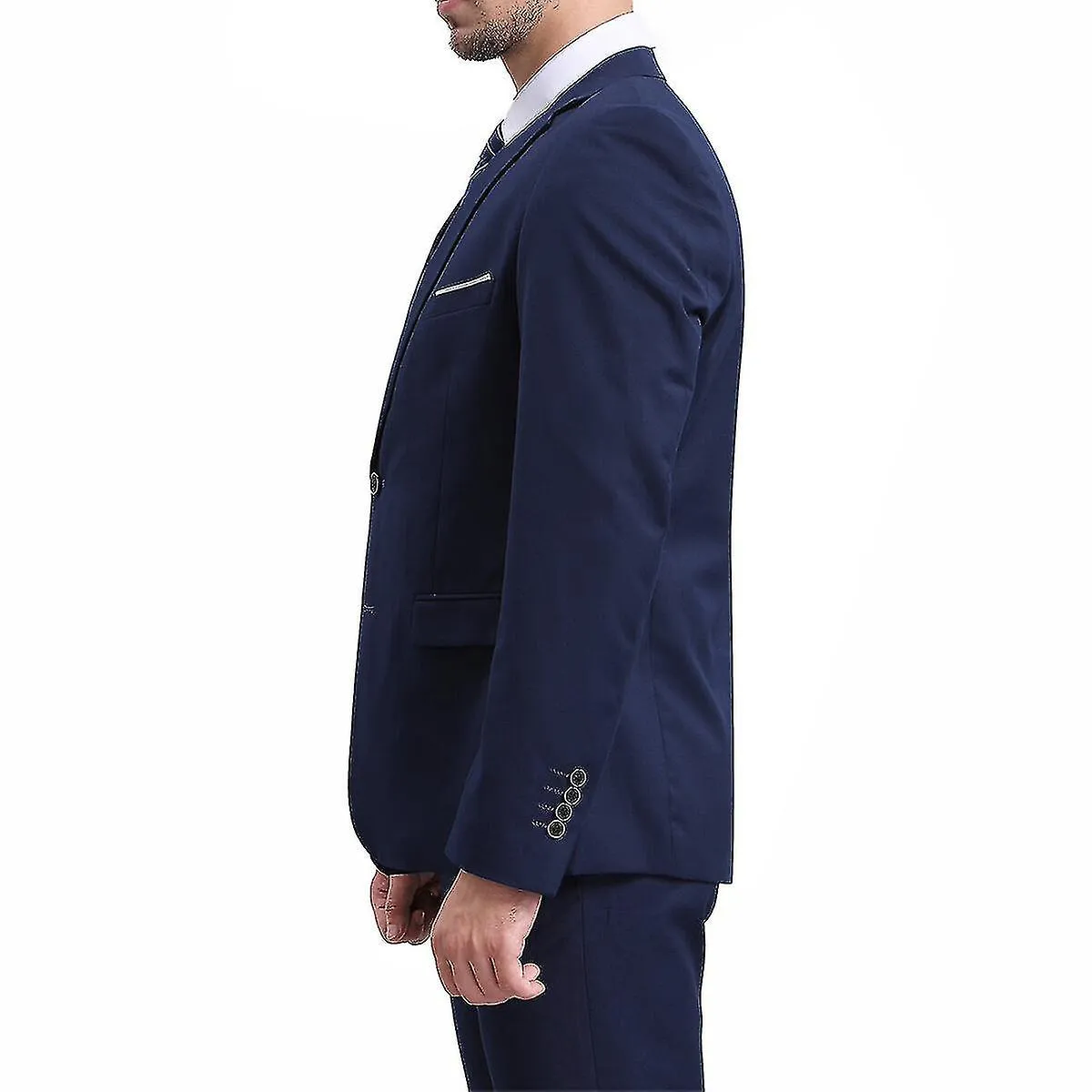 Traje de 3 piezas para hombre Trajes de boda Esmoquin Blazer Chaleco Pantalones Q