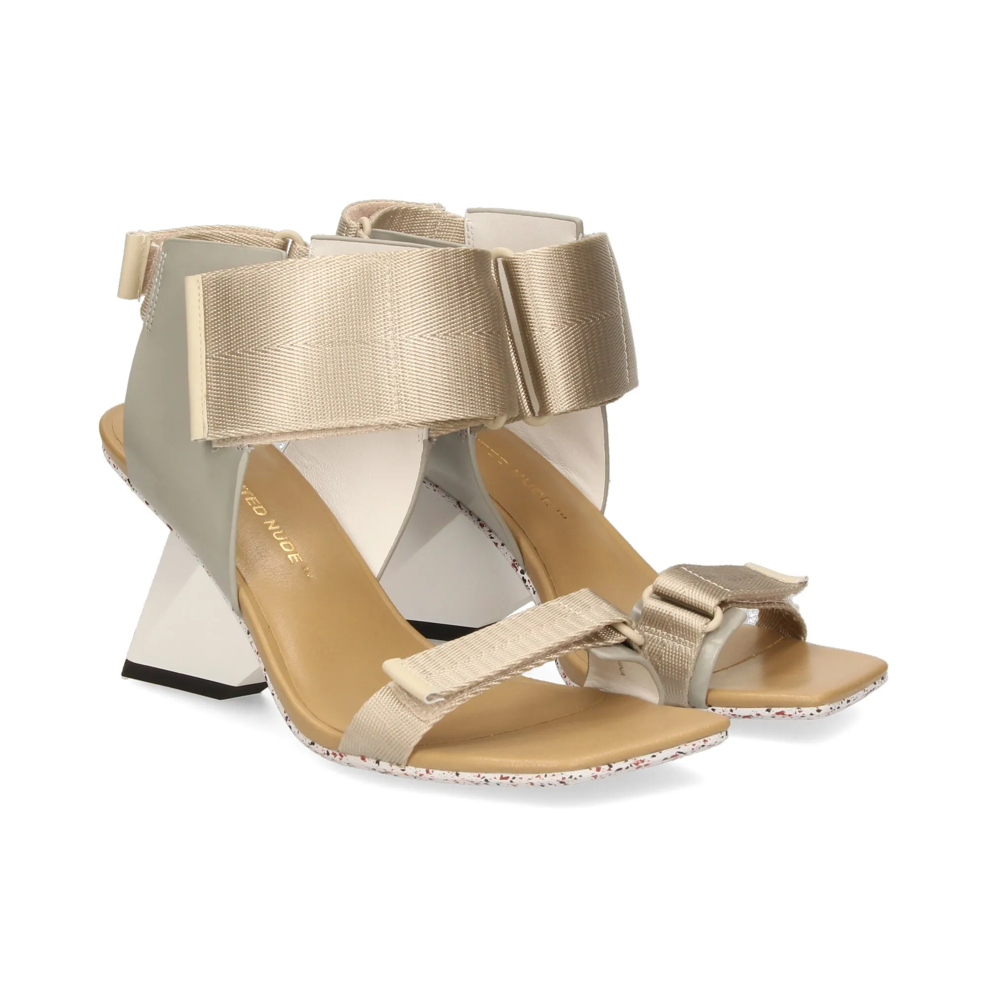 UNITED NUDE Sandalias con tacón de Mujer NATURAL