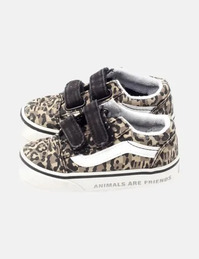 Vans Deportiva marrón animal print