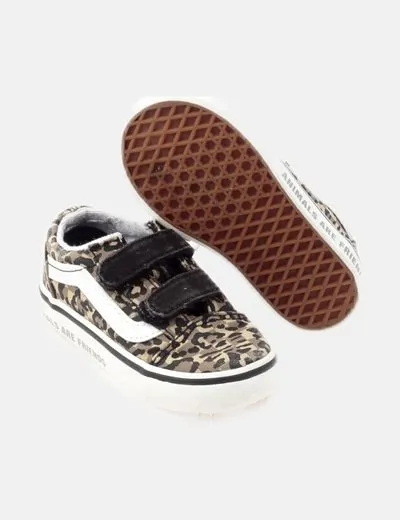 Vans Deportiva marrón animal print
