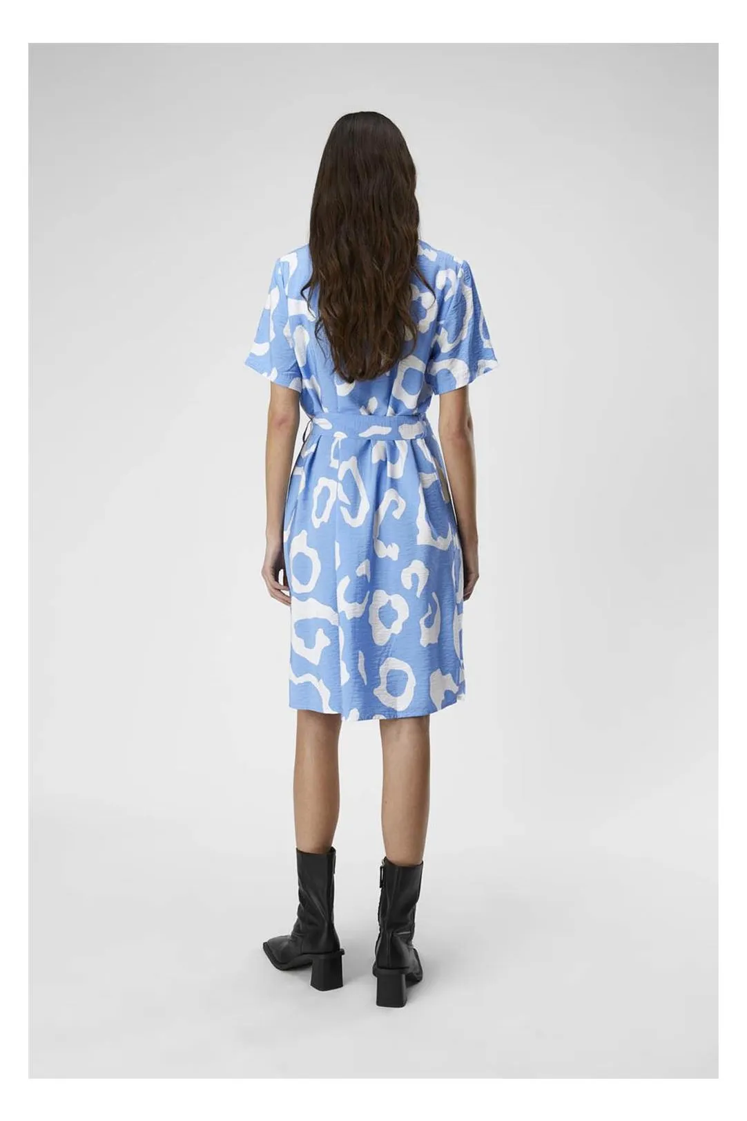 VESTIDO CAMISERO CORTO OBJACIR AZUL