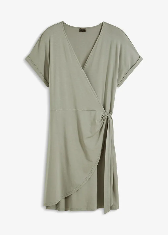 Vestido con diseño cruzado Verde