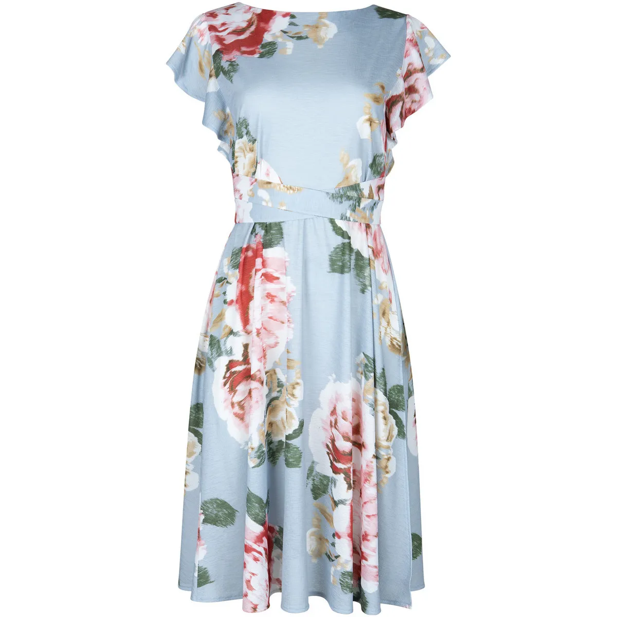Vestido de verano manga corta Hawaii