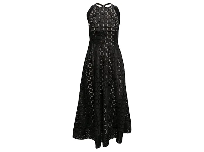 Vestido largo sin mangas con recortes Roland Mouret negro Talla EE. UU. 8 