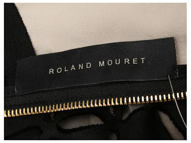 Vestido largo sin mangas con recortes Roland Mouret negro Talla EE. UU. 8 