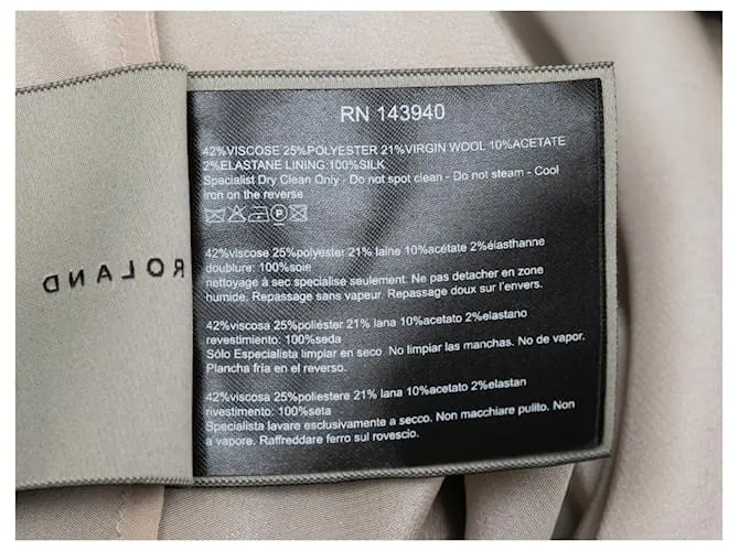 Vestido largo sin mangas con recortes Roland Mouret negro Talla EE. UU. 8 