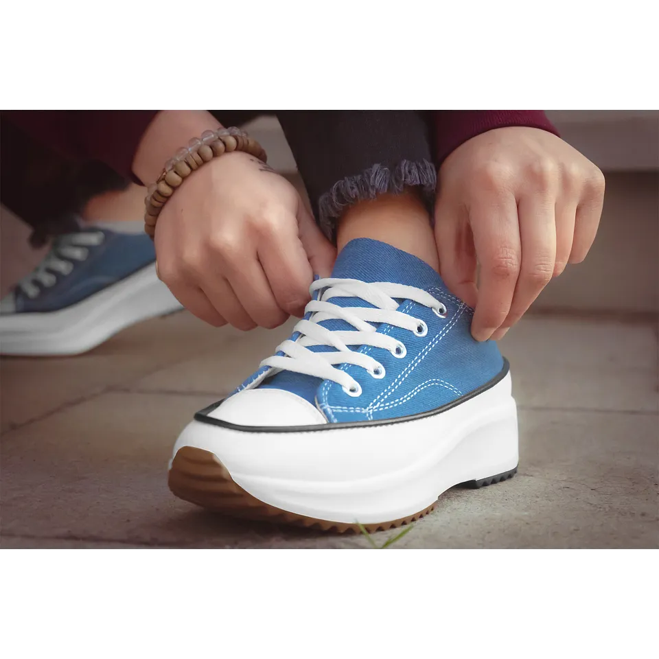 Zapatilla Lona 02 Mezclilla sin Caña