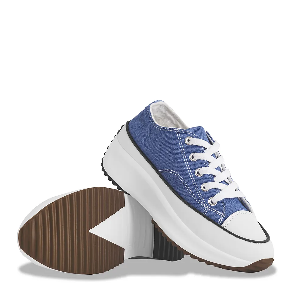 Zapatilla Lona 02 Mezclilla sin Caña