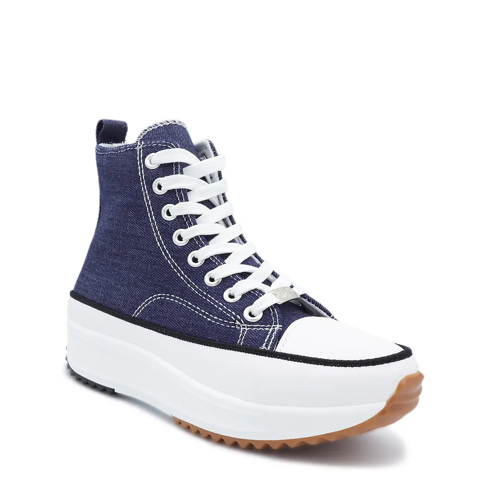 Zapatilla Mujer de Mezclilla 02 con Caña 