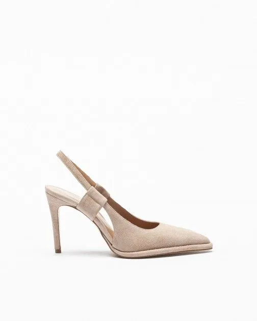 Zapato destalonado PROF Dayana gris pardo