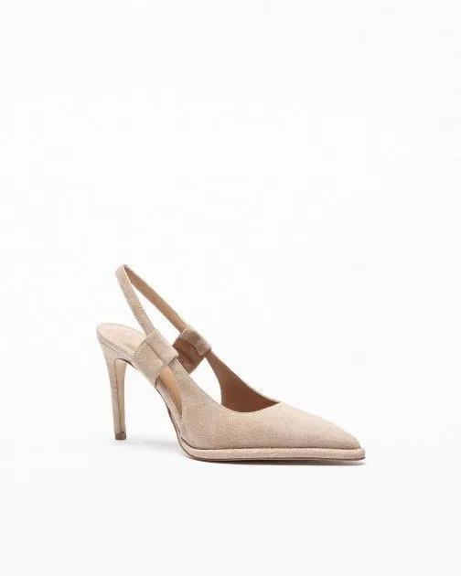 Zapato destalonado PROF Dayana gris pardo