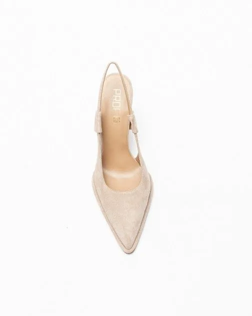 Zapato destalonado PROF Dayana gris pardo