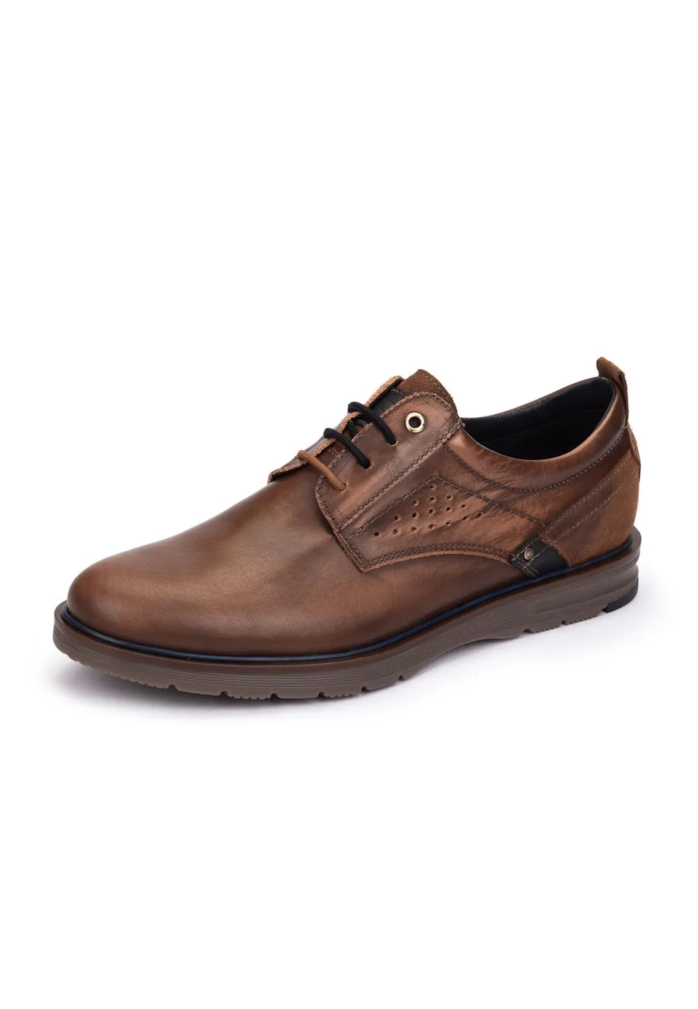 Zapatos Casual De Piel Cuero Con Cordones Hombre