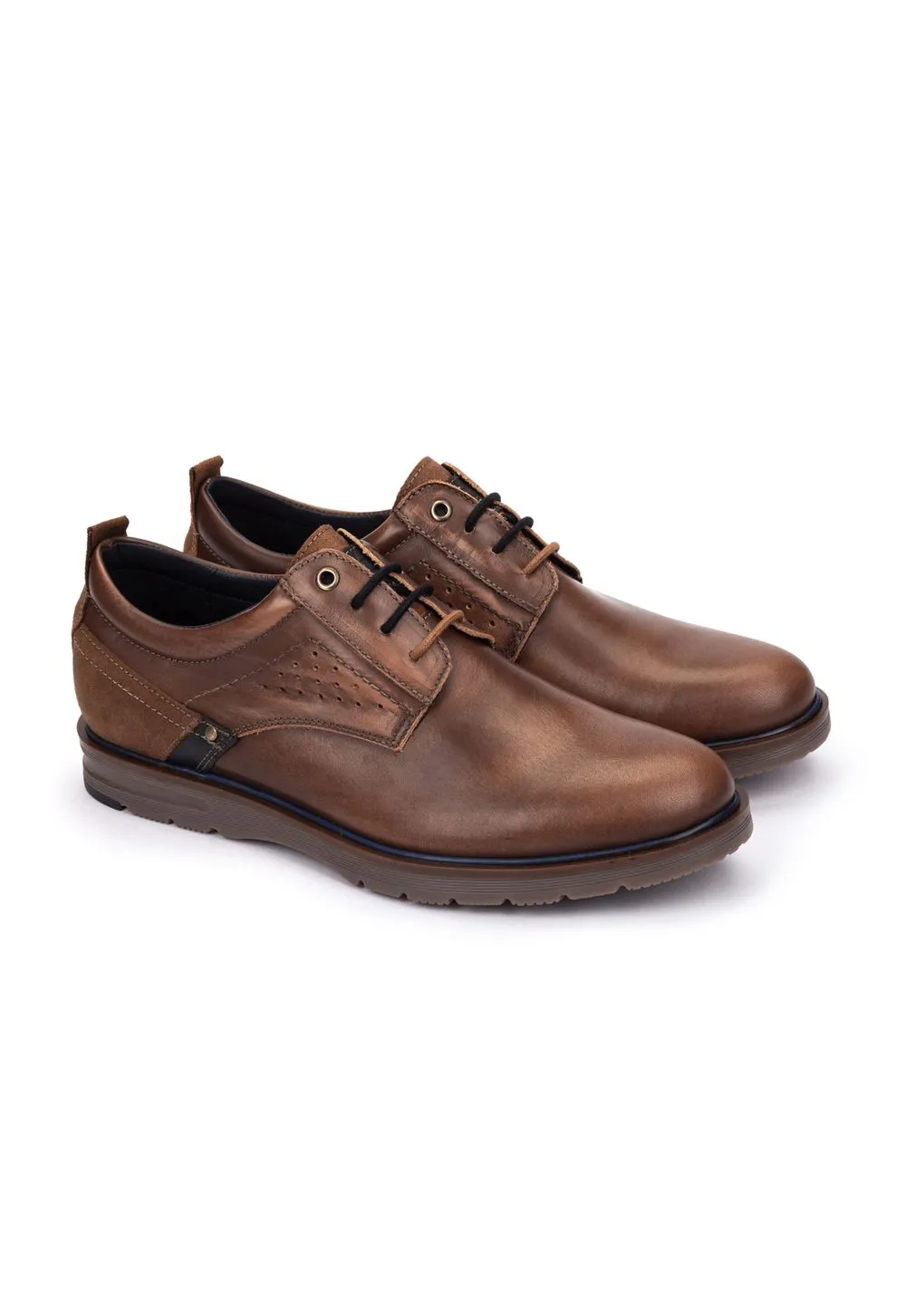 Zapatos Casual De Piel Cuero Con Cordones Hombre