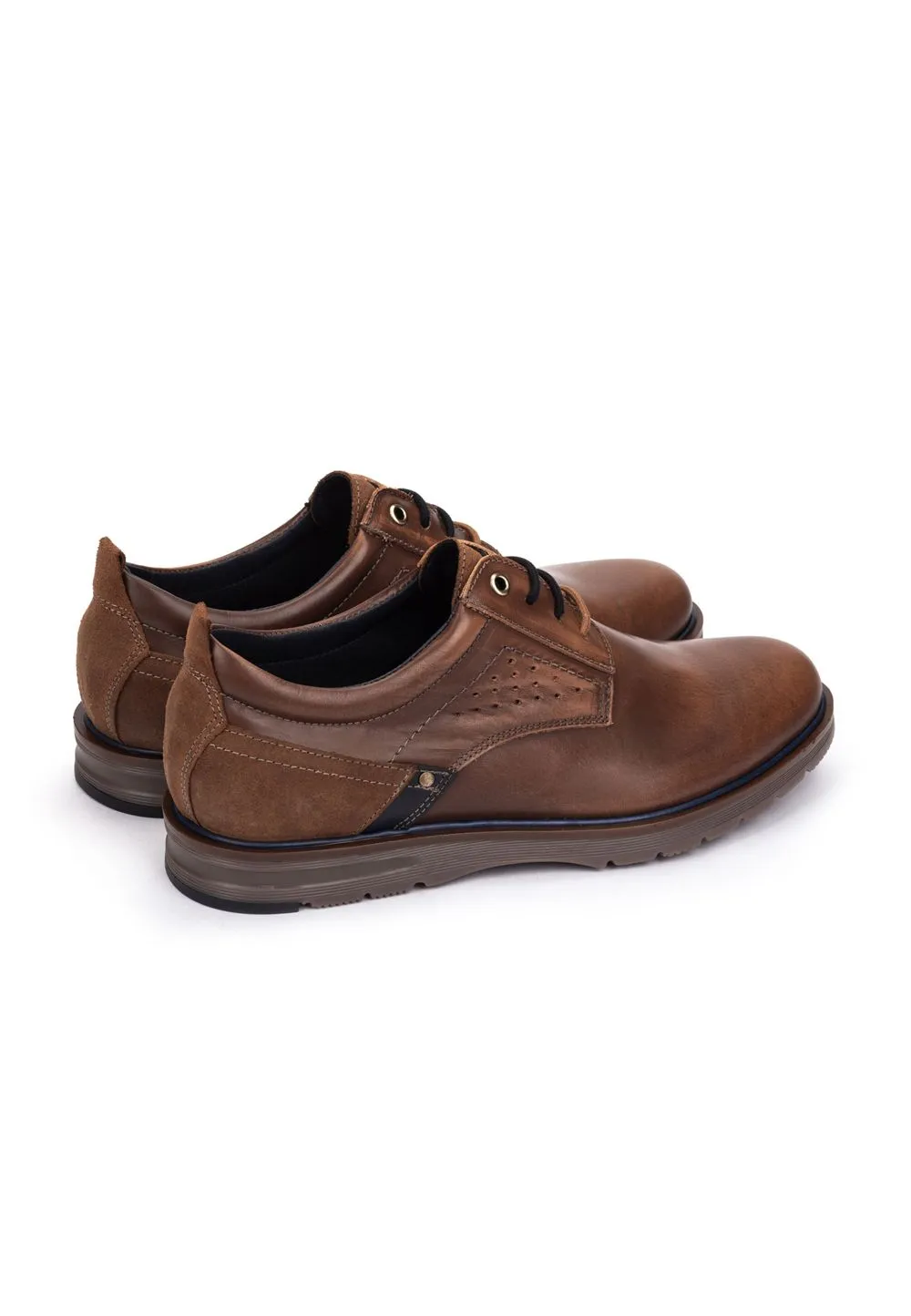 Zapatos Casual De Piel Cuero Con Cordones Hombre