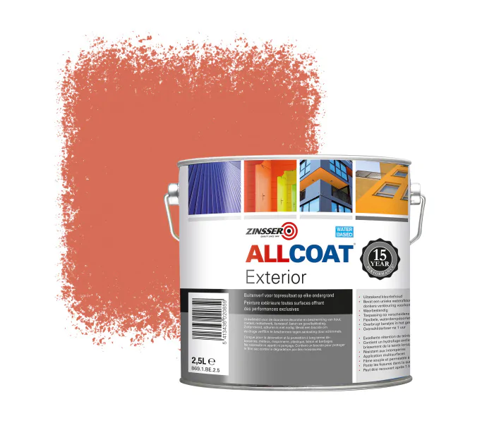 ZINSSER ALLCOAT PINTURA EXTERIOR PARA PAREDES RAL 3022 VIOLETA PúRPURA  2,5 LITRO
